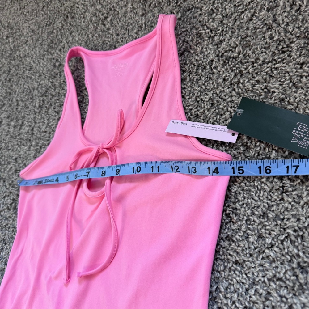 NWT Vibrant Pink Sleeveless Maxi Dress Wild Fable Women's Size Medium Keyhole - Picture 6 of 7